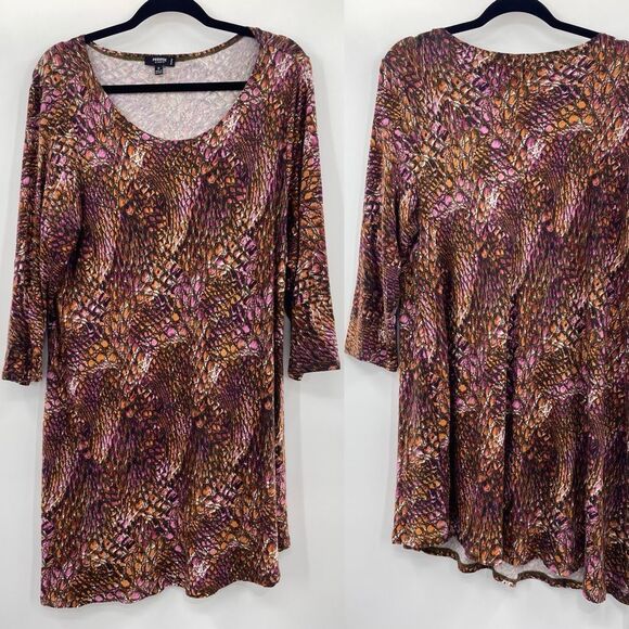 3For$20 Premise Studio Multi-Color Dress Size:  1X - Picture 1 of 7